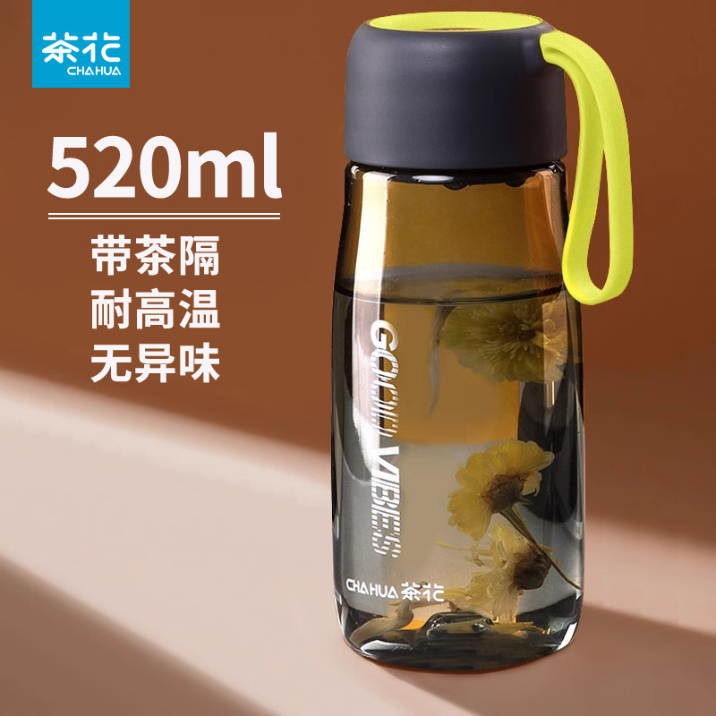 カメリア ウォーターカップ ティートゥーボトル 520ml プラスチックハンドル付き 透明カップ スポーツ トラベル 050035|undefined