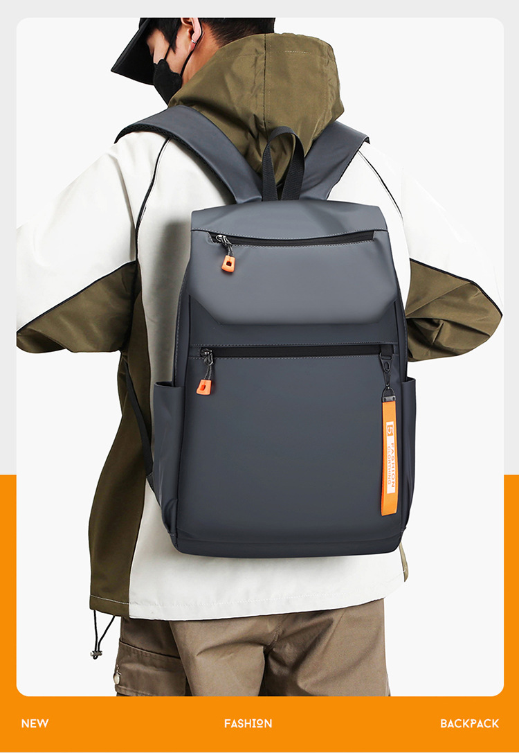 Flip cover trendy college student backpack, large-capacity multi-functional outdoor sports backpack, three-dimensional and stylish backpack undefined