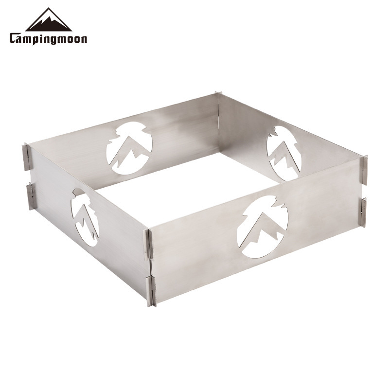 Koman TKB-360 Outdoor Camping Barbecue Grill Windproof Plate Stainless Steel Medium Fire Enclosure Windproof Ring Guard