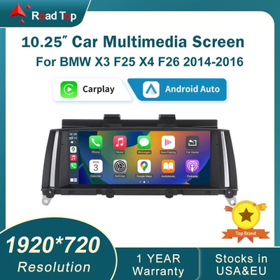 Road Tuo 10.25inch Wireless Carplay for Bmw X3/x4 NBT Car Multimedia Display (Car display)