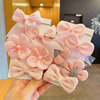 Children's hair rope, cloth with bow, cute hair accessory, ponytail, flowered, no hair damage