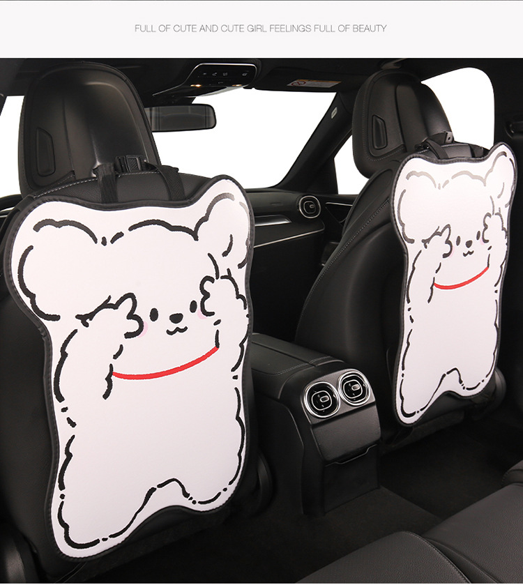 Cartoon cute variety of car seat back anti-kick pad dirt-resistant and easy to clean universal rear seat back anti-dirt protection