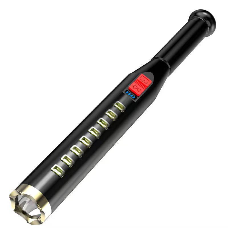 Linterna fuerte luz recargable de gran capacidad ultra-Largo auto-defensa legal arma al aire libre hogar multi-función linterna image 7