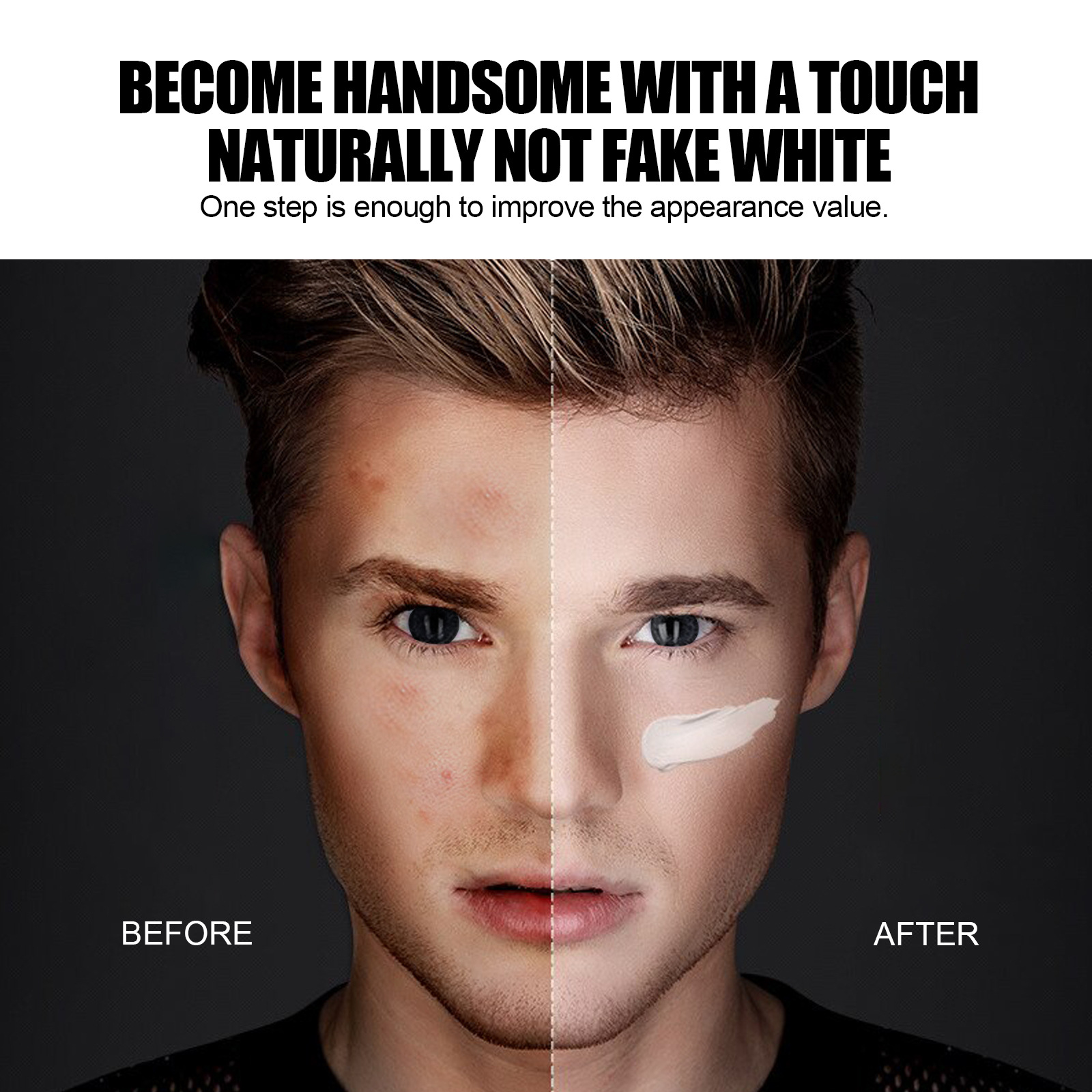 Makeup Men's Erfrischender und nicht fettender Concealer, Akne-Maske, Hautaufhellung, Invisible Pore Sloth Cre_voghion.com