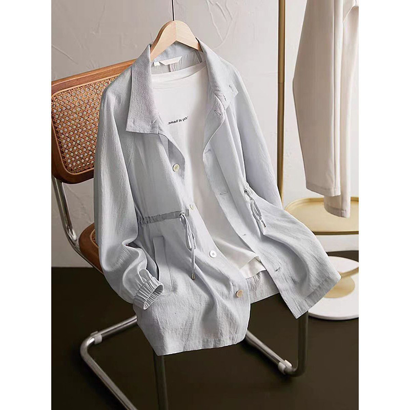 Summer Short Jacket for Women 2025 New Retro Hong Kong Style Long-Sleeved Jacket for Small People Workwear Sun Protection Clothing for Women
