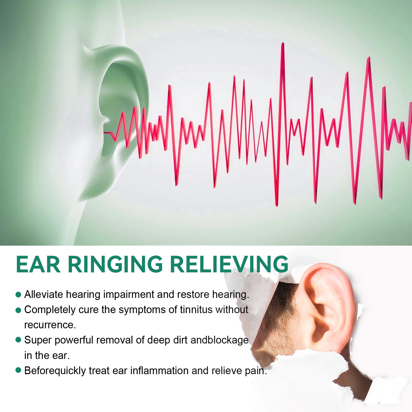 EELHOE per la pulizia del blocco del cerume del canale esterno e per alleviare l'acufene. Gocce per le orecchie per la cura della schiena_voghion.com