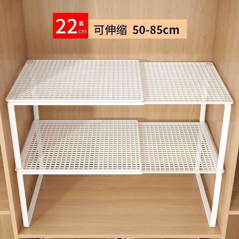 衣柜分层隔板柜子隔断橱柜伸缩置物架衣橱鞋柜收纳整理鞋架|undefined