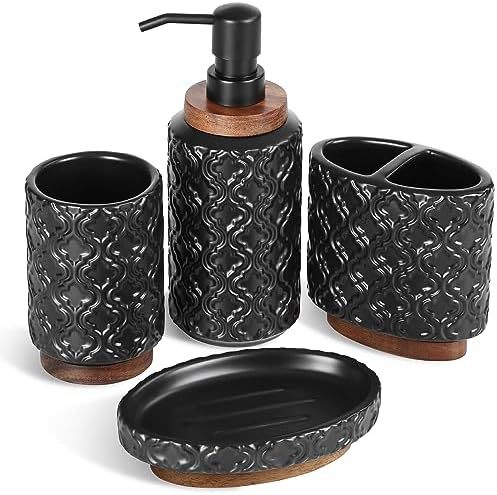 Juego de Accesorios de Baño Set de 4 Piezas de Cerámica, Decorativo, para Baño image 22