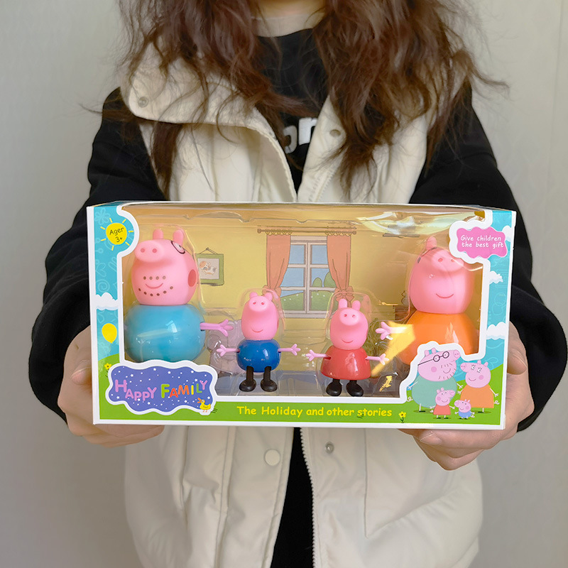 儿童小猪儿佩奇的玩具一家四口过家家套装佩琪全套公仔人物女孩|undefined