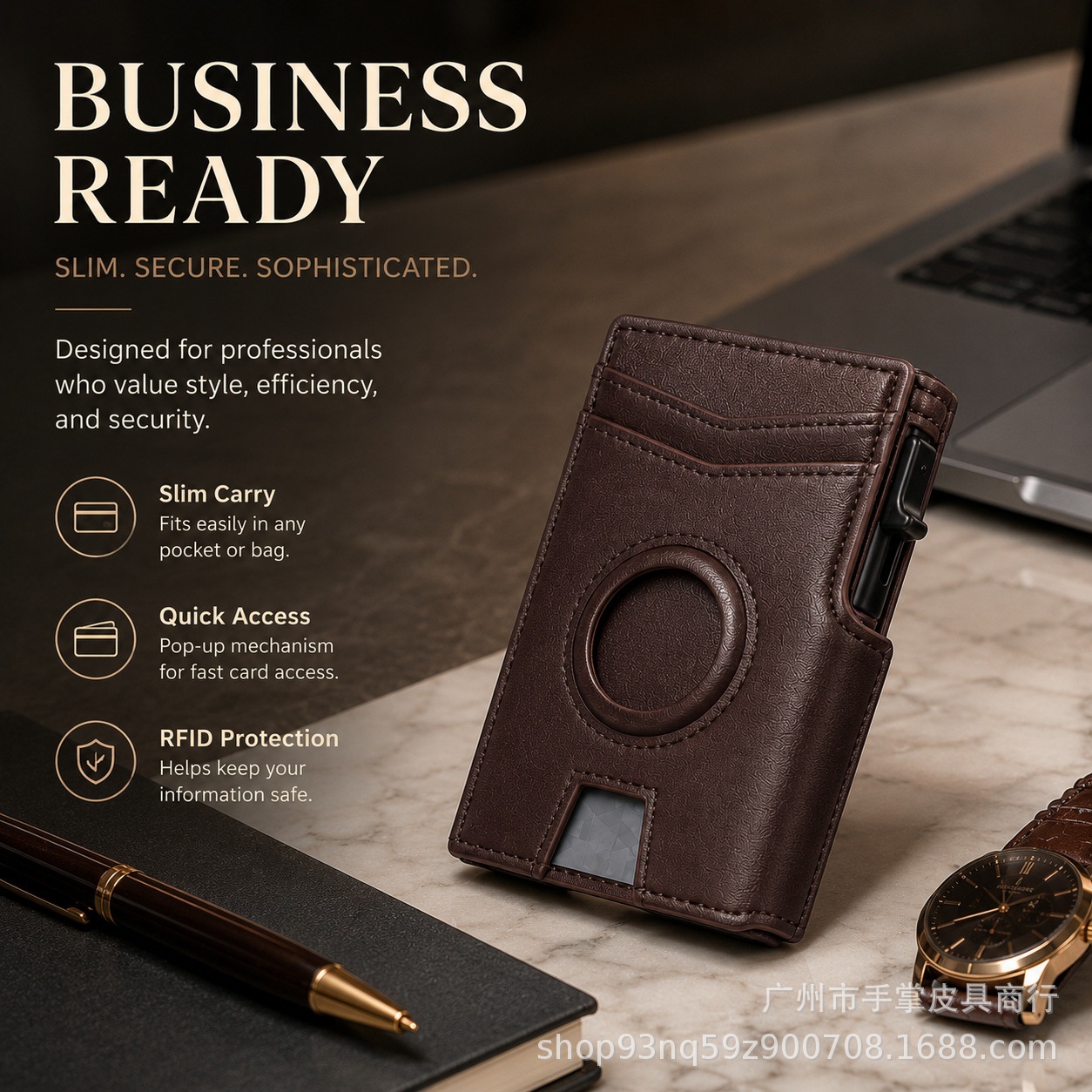In-Stock Cross-Border Airtag Aluminum Wallet Short Style Men's Multi-Card Slot Magnetic Bank Card Holder Anti-Theft Wallet