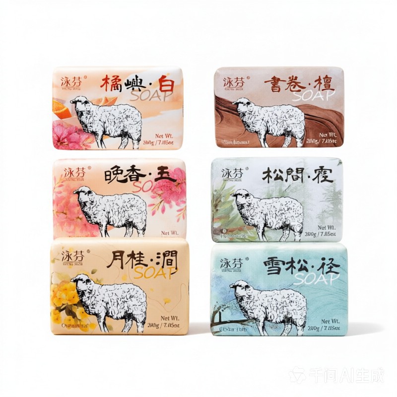 泳芬香氛羊奶皂持久留香滋润保湿洗脸沐浴皂手工皂批发 自然系列