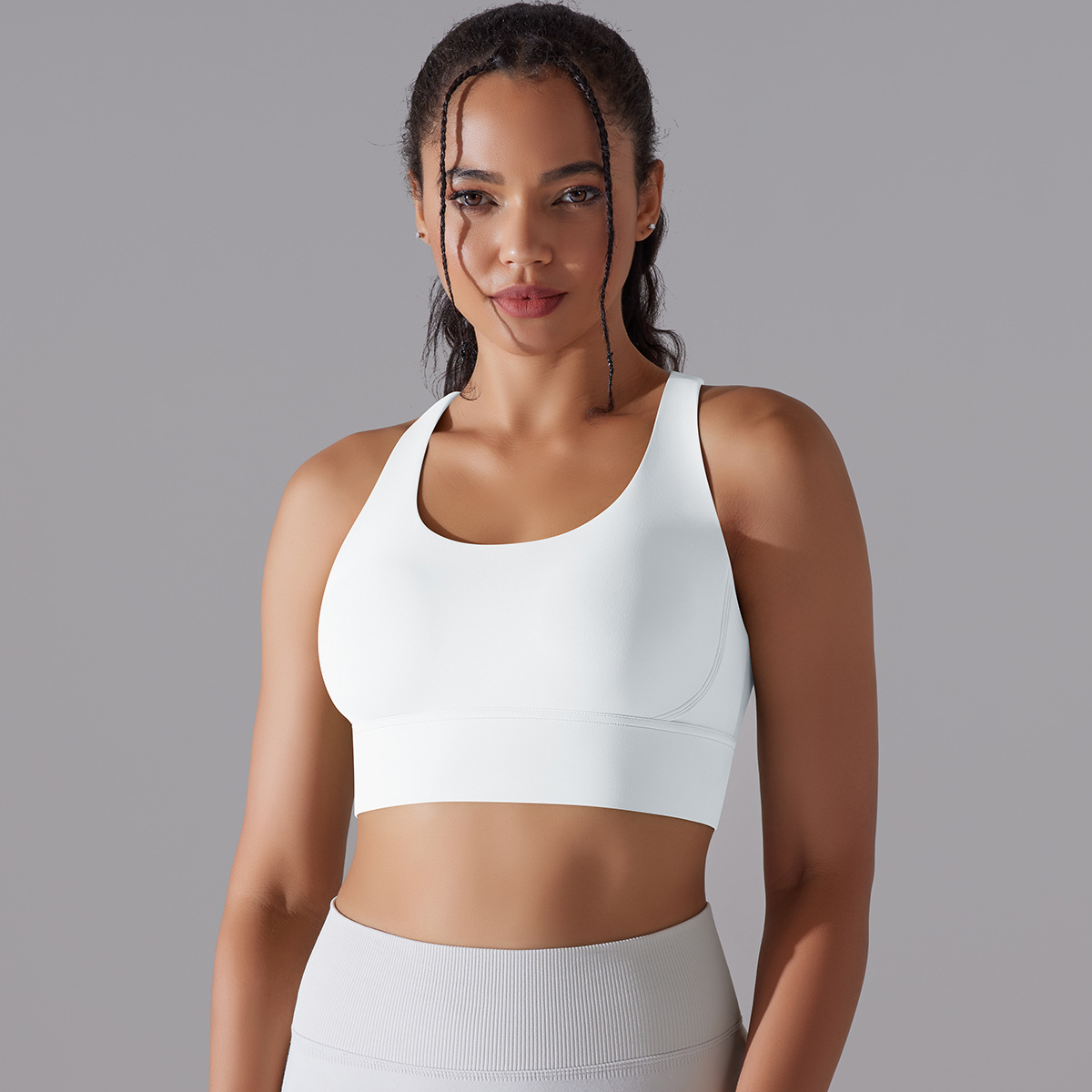 127g Weight Sleeveless Sleeve Length Nylon, Spandex Fabric Type Short Top Length Halter Crisscross Tank Tops Type Fitness, Yoga Occasion U Neck Neckline Solid Color Pattern Sports Style Sports Solid Color Nylon Spandex U Neck Active Tops Halter Crisscross Tank 9
