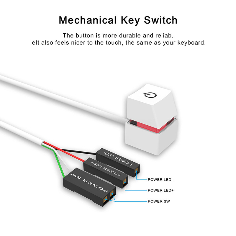 パソコンの電源ボタンの外付けデスクトップ本体の電源ボタンの外付け延長線ネットカフェの家庭用カスタマイズ|undefined