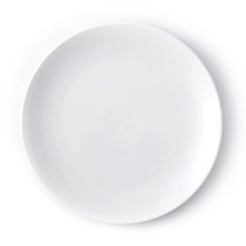 Hotel western food flat plate shallow plate pure white ceramic plate steak plate moonlight disc daily tableware can add LOGO