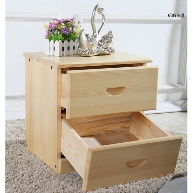 [Simple Bedside Cabinet] Pine Simple Bedroom Cabinet Corner Cabinet Storage Cabinet Solid Wood Bedside Cabinet Wholesale Storage