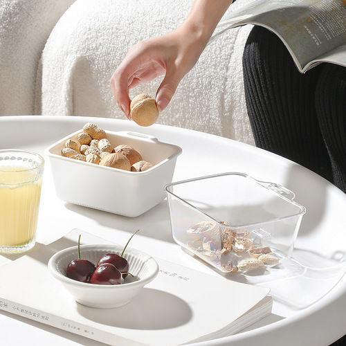 Double-layer drain basket mini fruit plate creative kitchen vegetable washing basket multi-functional transparent water filter basin filter artifact