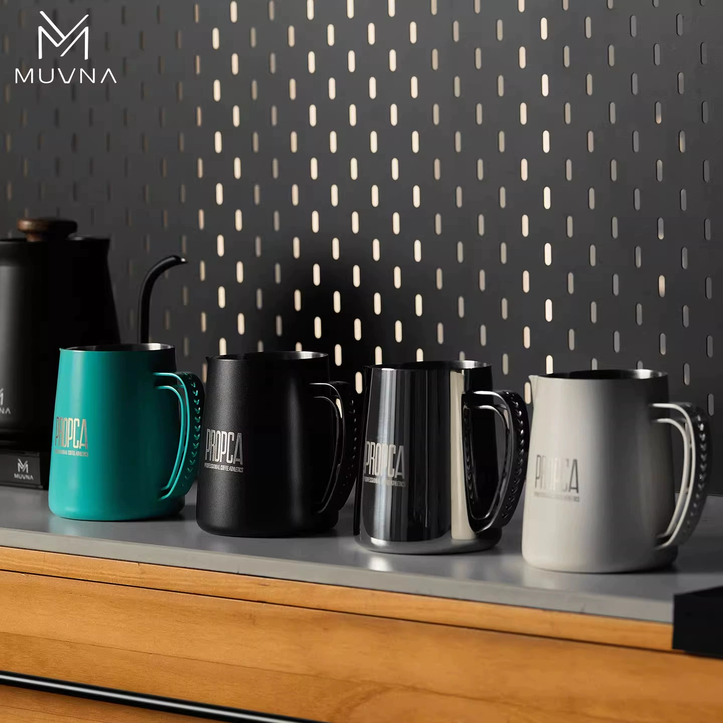 MUVNA DBW двустворчатый цилиндр для латте-арта, профессиональная чашка для кофе с латте-артом, молочная чашка PCA Yan Jiaqi, совместная модель