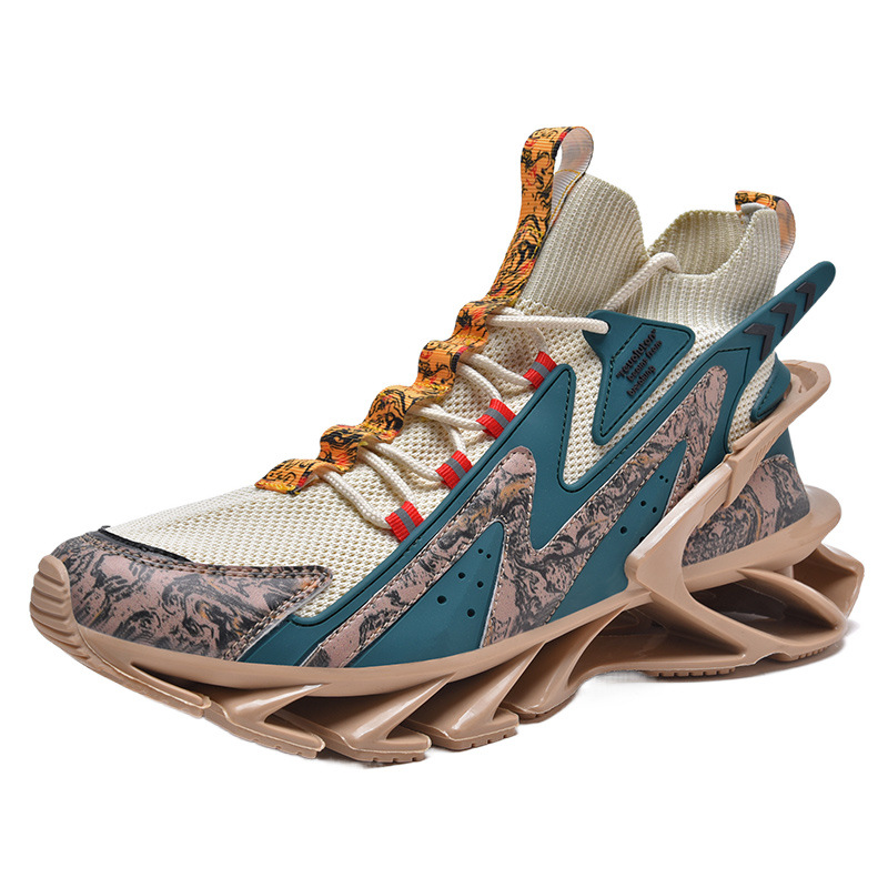 Guofeng zapatos de hombre deportes de otoño zapatos de corrida de amortiguación de verano transpirables zapatos de cuchilla de hombre gran altura zapatos de corrida