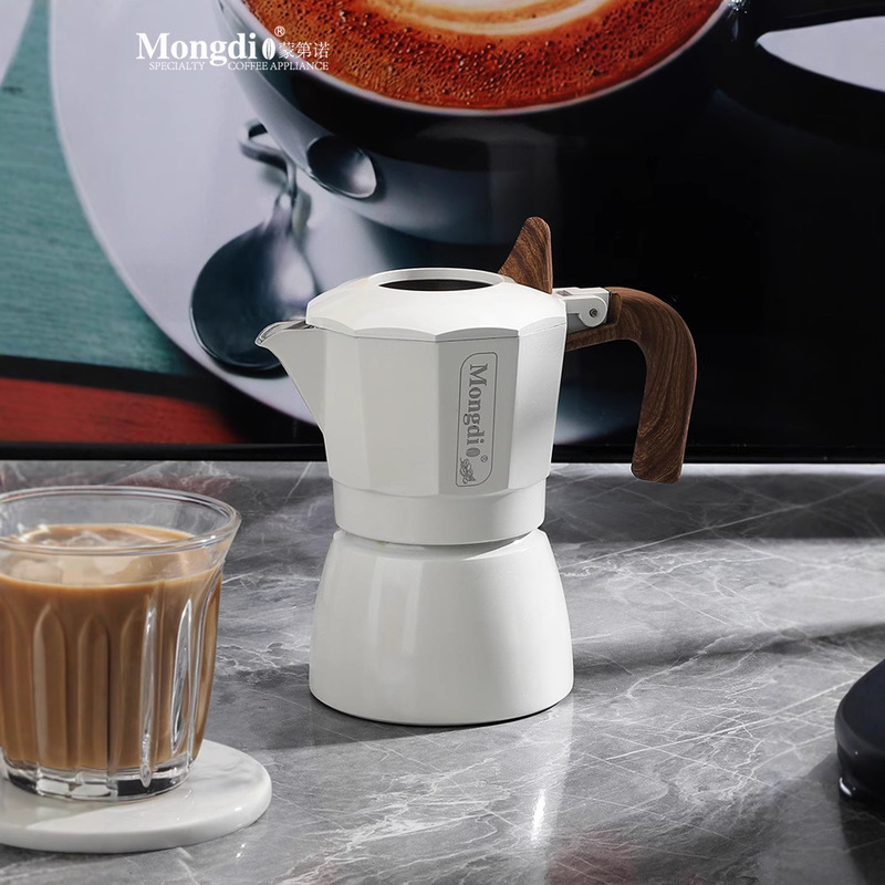 Mongdio Three Generation Double Valve Moka Pot for Brew Coffee Household Small Moka Coffee Pot Italian-style Espresso Machine Mongdio Three Generation Double Valve Moka Pot for Brew Coffee Household Small Moka Coffee Pot Italian-style Espresso Machine