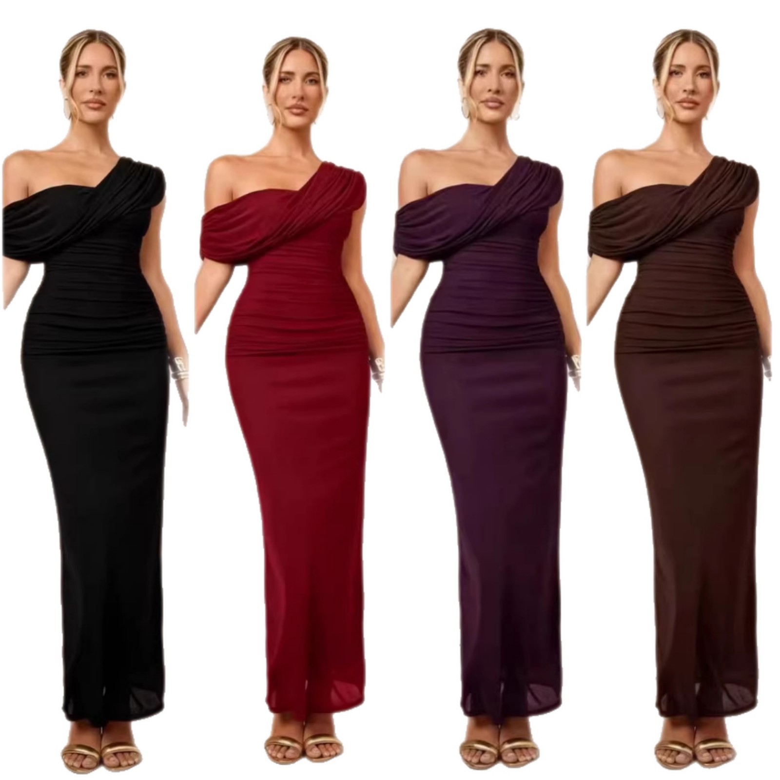 Summer Sexy Elegant Backless Slit High Waisted Evening Dress For Women Style Banquet Dress_ecoleips.com