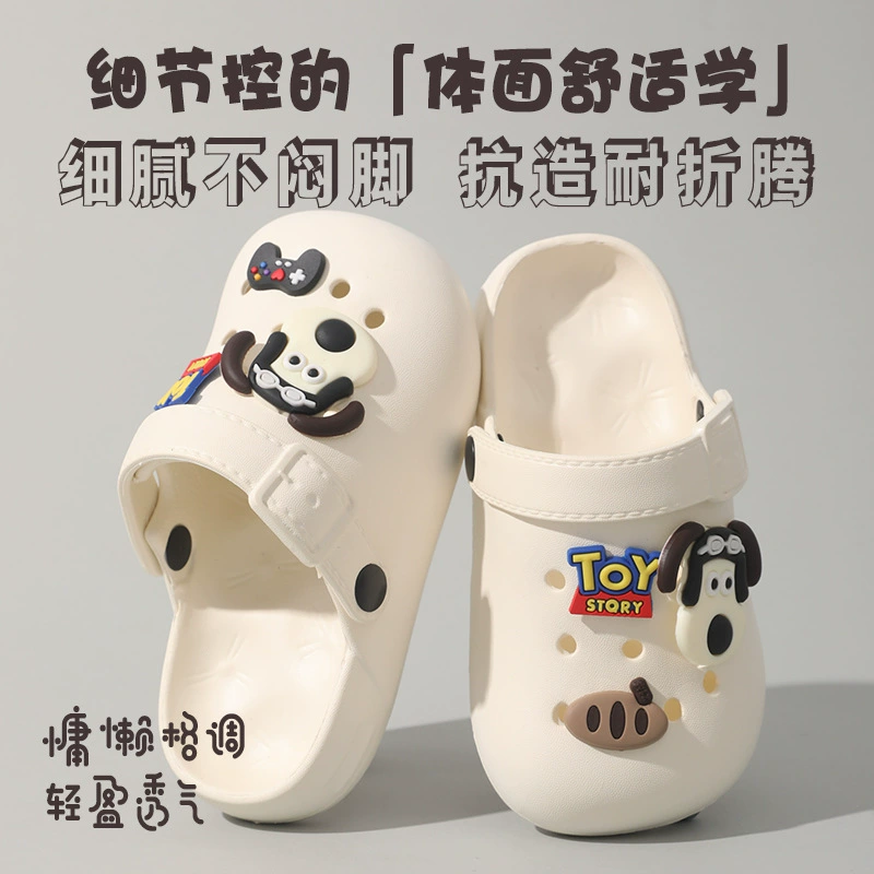 Детская обувь «крокодил» из ЭВА Master Dog с героями мультфильмов, милые повседневные туфли двойного назначения для мальчиков и девочек, нескользящая мягкая подошва, лето