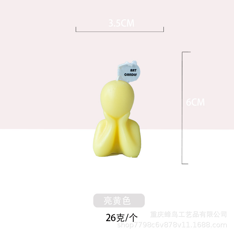 Popular hecho a mano retrato decoración vela mano regalo de boda al por mayor regalo creativo banquete decoración creativa