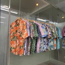 shein夏威夷沙滩男士花衬衫 宽松 复古外贸款式服装低价尾货批发