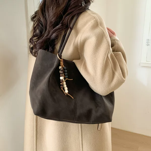Cross-Border Retro Bag, Versatile for Commuting, Casual and Simple, Tote Bag, Large Capacity Bag, Shoulder Bag