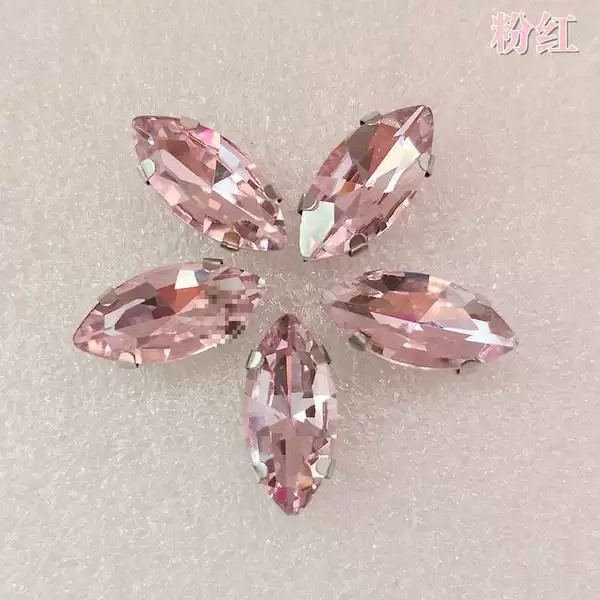 ⇠⇠⇠7*15mm glass claw drill pink 10 pieces↦↦↦