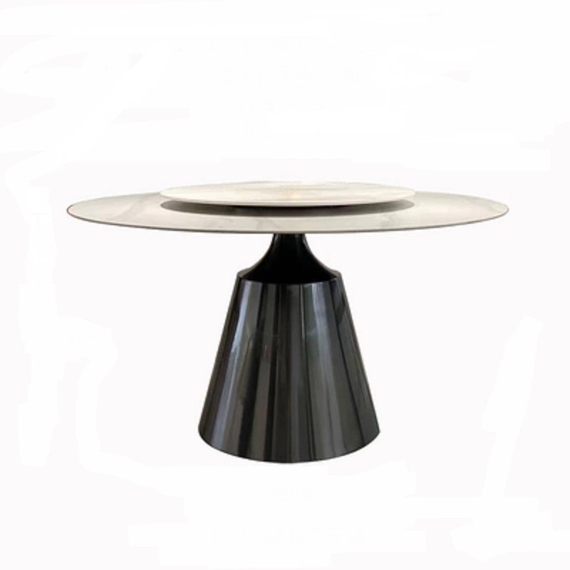 Pandora Rock placa mesa de comedor y silla combinación italiano minimalista Luz de lujo hogar pequeño apartamento moderno minimalista mesa giratoria mesa de comedor