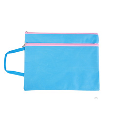 New A4 Hand-held Zipper File Bag Student Storage Subject Classification 4A Hand-held Waterproof Archive Bag for Office Use