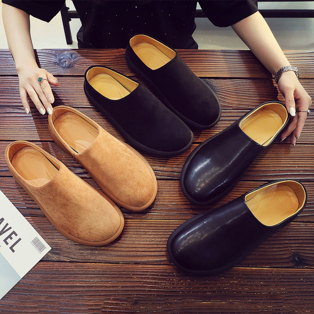 2025 новые ботинки Birken мужские полубуксирные туфли на мягком подошве ленивые туфли полупанки тапочек на улице