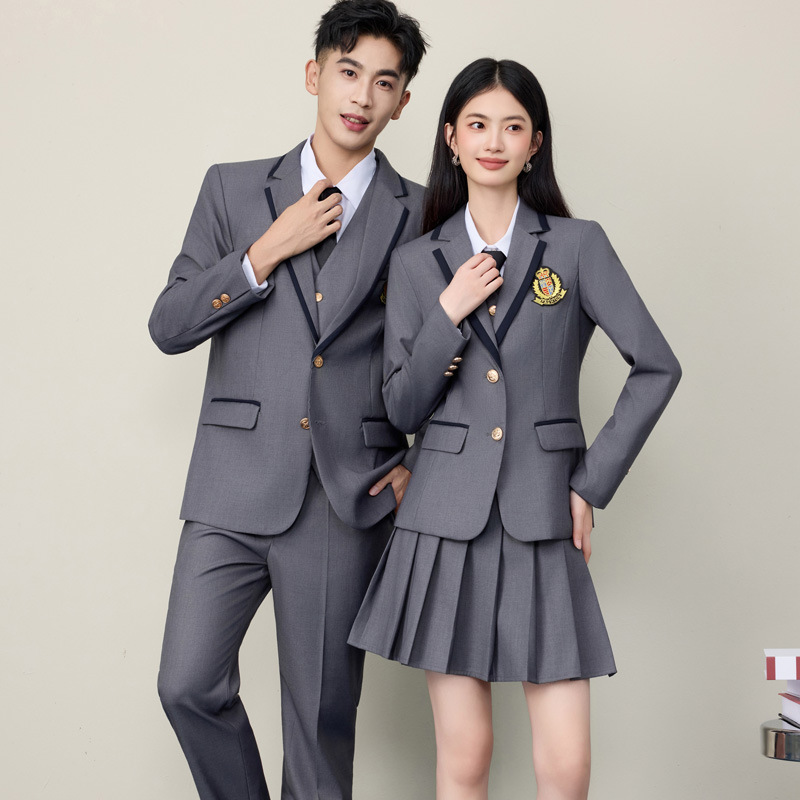 Suit Suit Preppy Style British Male and Female Students Jk Uniform Class Uniform Kindergarten Teacher Uniform Work Clothes Skirt