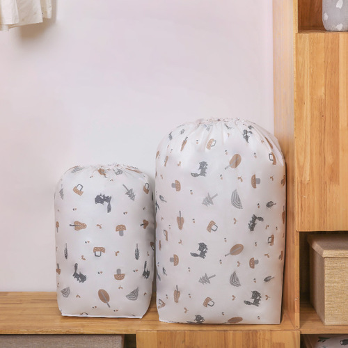 Cartoon round drawstring quilt quilt bag storage dustproof moving packing bag kindergarten waterproof storage bag wholesale