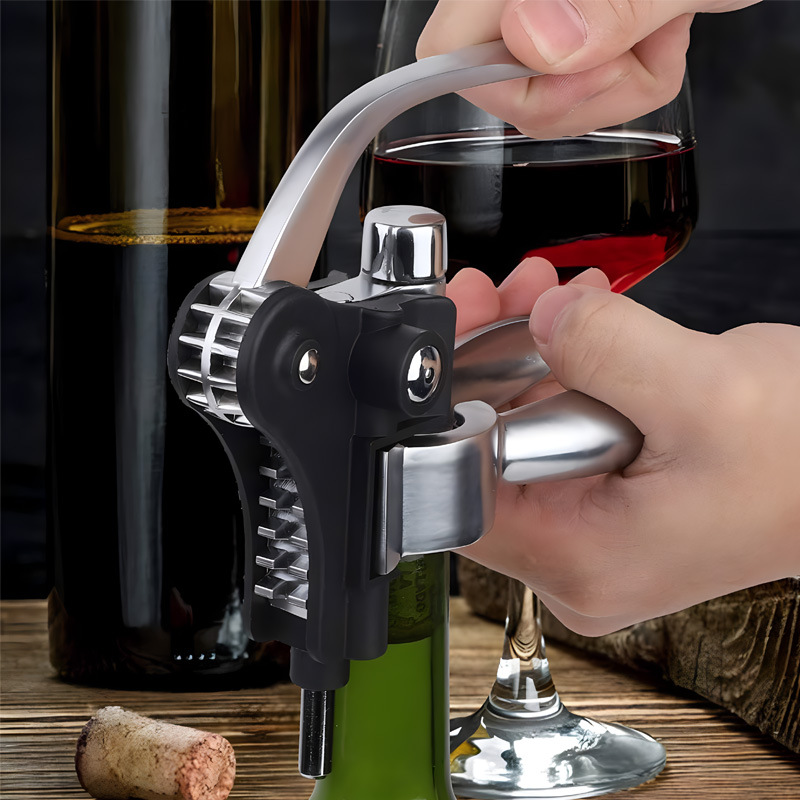跨境直供鋅合金兔頭手動開瓶器葡萄紅酒啟瓶器創意酒具多色批發