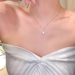 人鱼之泪轻奢水滴项链女2025新款ins小众设计感网红同款气质颈链