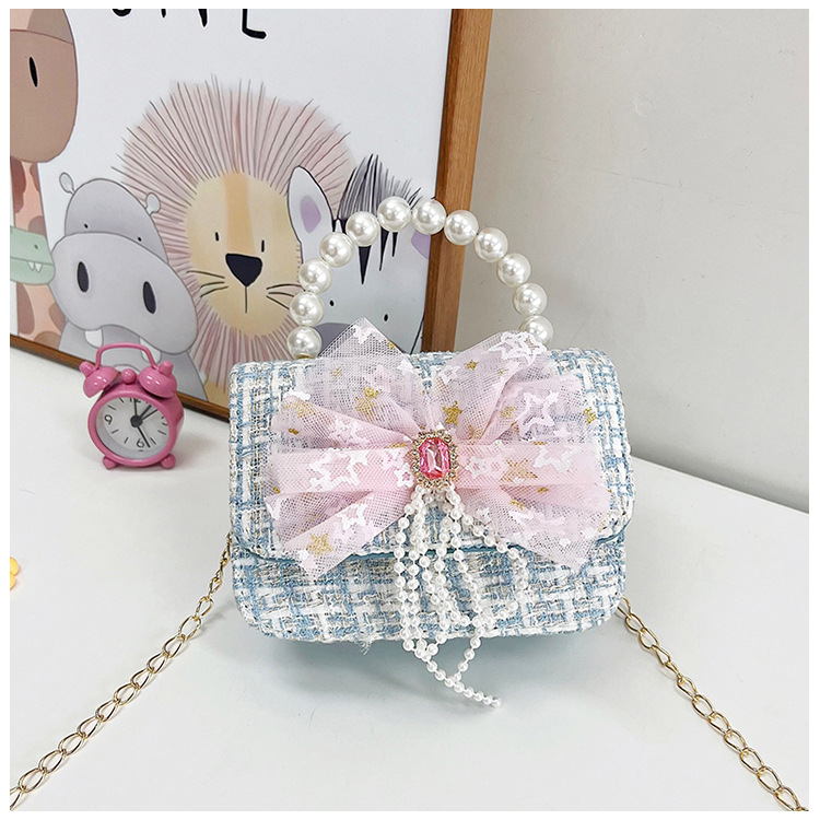 Nuevo bolso de los niños estilo chanel bolso de hombro de la manera del todo-fósforo de las niñas bolsa de mensajero de moda cadena accesorios bolsa al por mayor