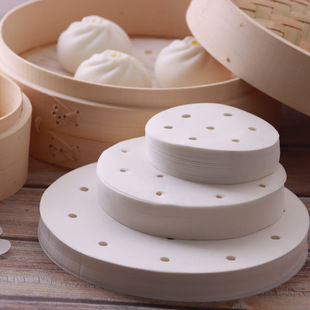 Small Size Steamer Paper Steamed Bun Paper Steamed Bun Paper Non-Stick Household Steamer Paper Disposable Silicone Paper