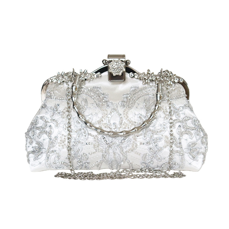 Cross-Border New Embroidery Evening Bag For Women, Beaded Evening Clutch For Qipao, Vintage Party Clutch Bag - Thumbnail 8
