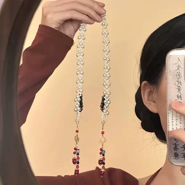 "Pearl Tassel Elegance" 2026 New Chinese Style Pearl Tassel Headband for Women, New Chinese Style Hairpin, Hair Chain, Cheongsam Hair Accessory