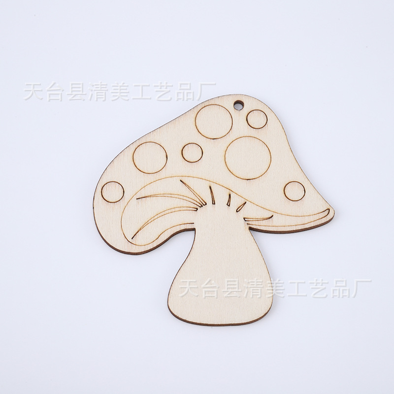 Madera de dibujos animados planta insecto pieza de madera colgante decoración niños pintado a mano material de pintura de bricolaje