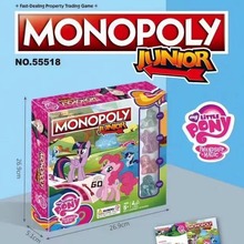 跨境英文PONY 棋盘 monopoly 大富翁游戏棋纸币骰子桌游卡牌玩具