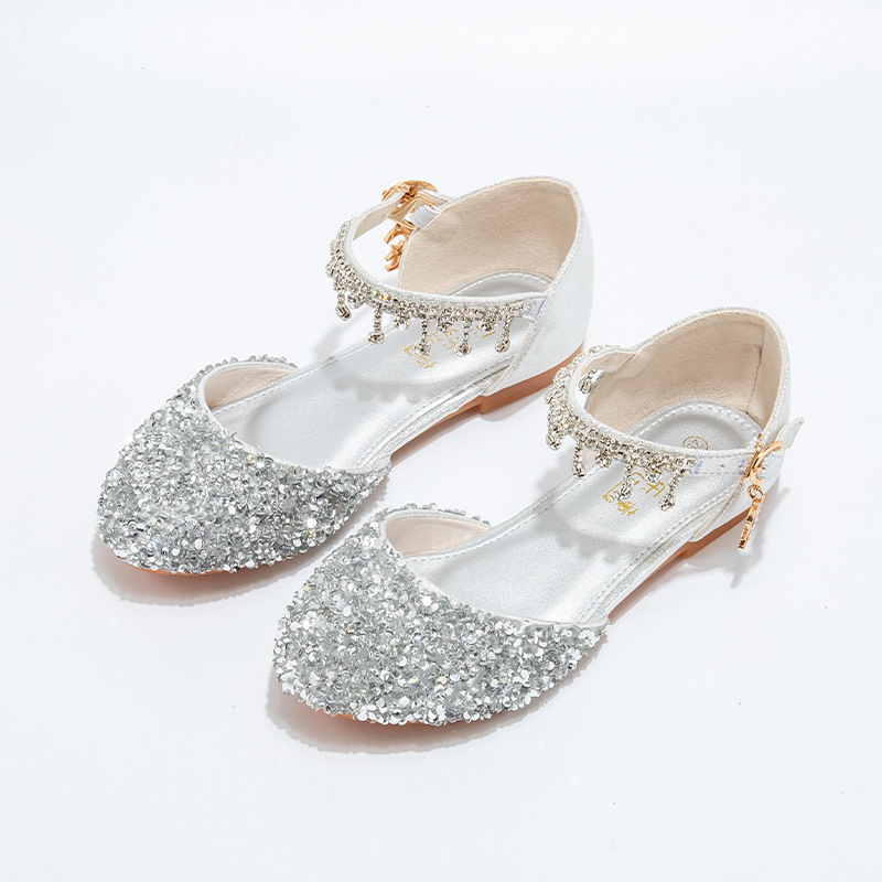 Girls' Princess Shoes Show Performance Competition Dance Performance Stage Children's Little Girl Host Dress Soft-soled Shoes