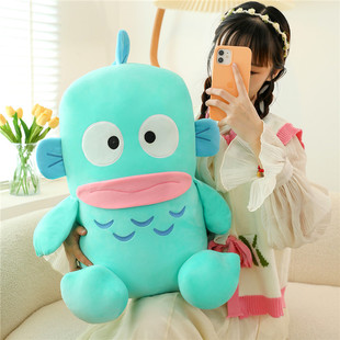 Explosions Mermaid Hanton Doll Cartoon Plush Toy Big Mouth Ugly Fish Bedside Doll Girlfriend Gift Cross-border Wholesale