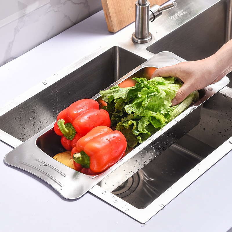 Kitchen Rack Sink Dish Storage Rack Household Multi-Functional Bowl and Chopsticks Storage Rack Stainless Steel Drain Rack