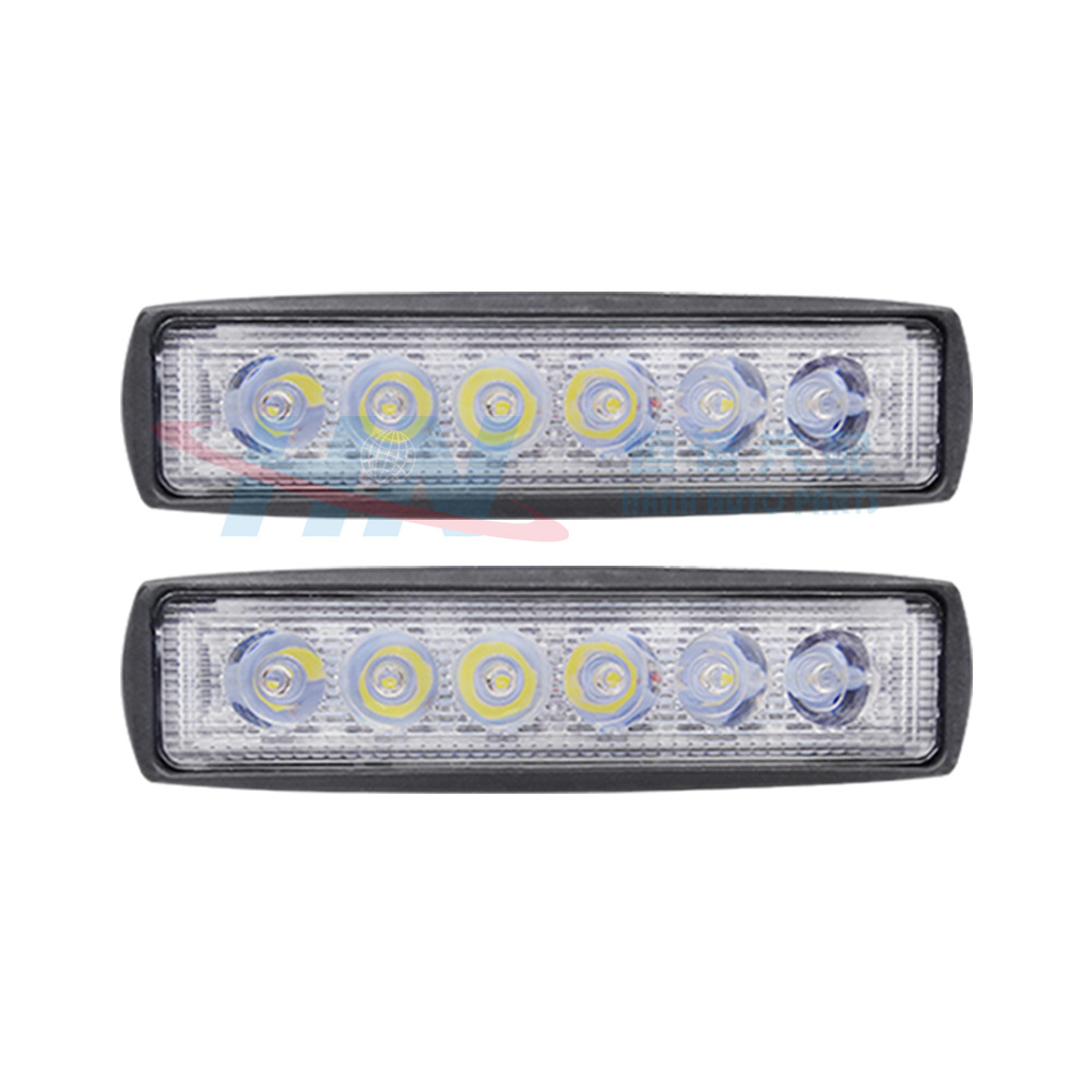Gran presión coche LED faro sola fila 18W 6 cuentas largo brillante y intermitente luz de trabajo luz modificada