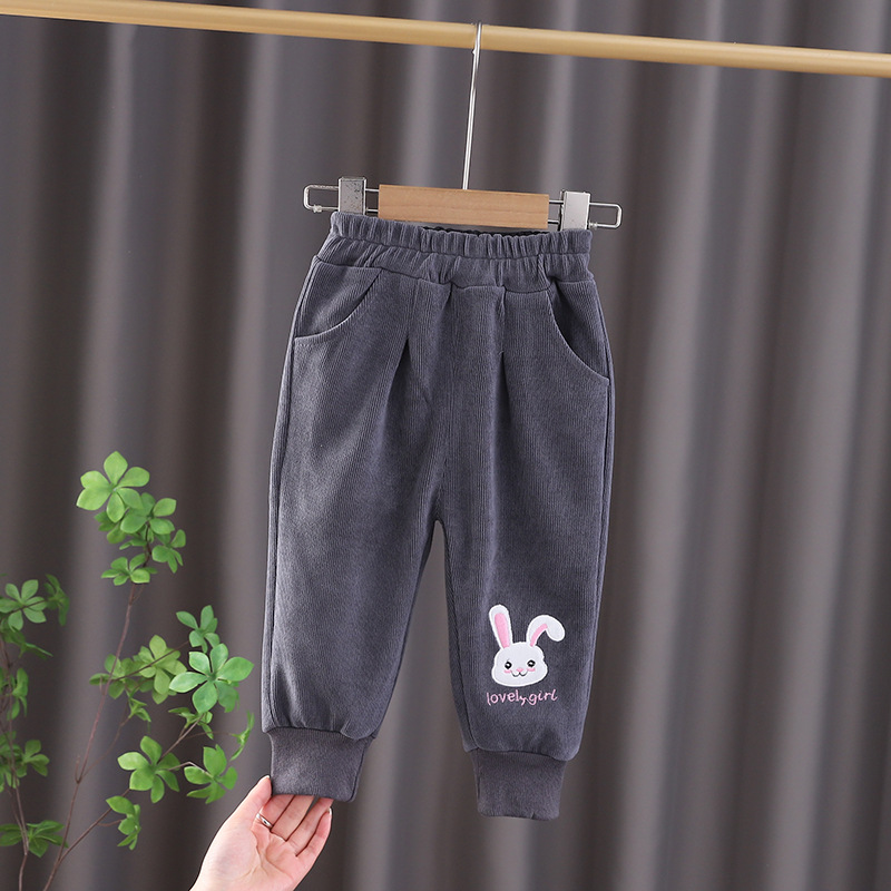 회색 토끼 머리 바지 싱글 피스