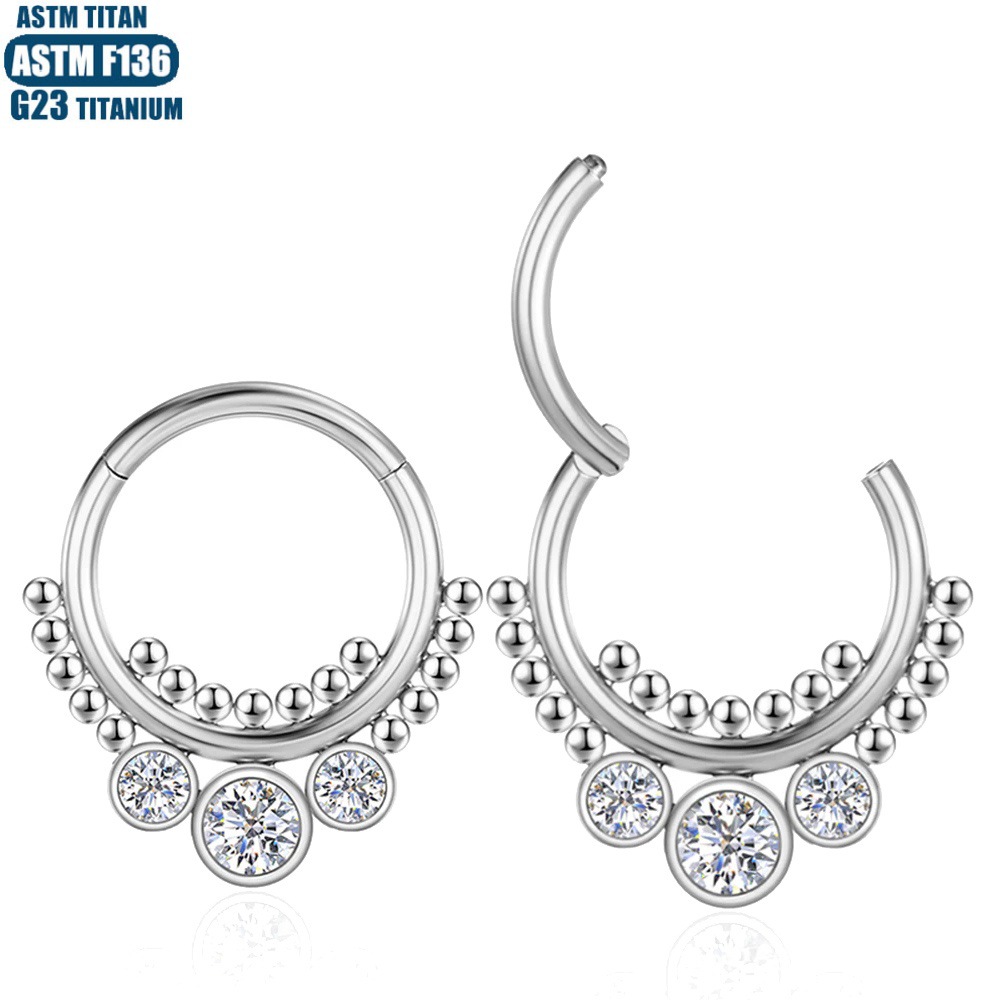 Pointed labret stud close-up product detail