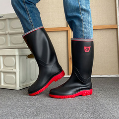 Four seasons fashionable high-top rain boots for men, wear-resistant, waterproof, non-slip shoes, non-slip rain boots, rubber shoes, car wash, fishing shoes, overshoes, trendy