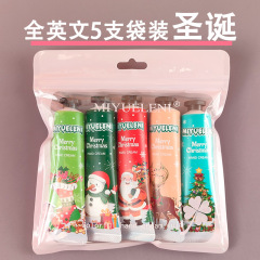 MIYUELENI全英語クリスマス5本袋入りハンドクリーム30g花の香りが爽やかな国境を越えた対外貿易を補う